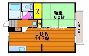 パレロッサ陣之内Ａの物件間取画像